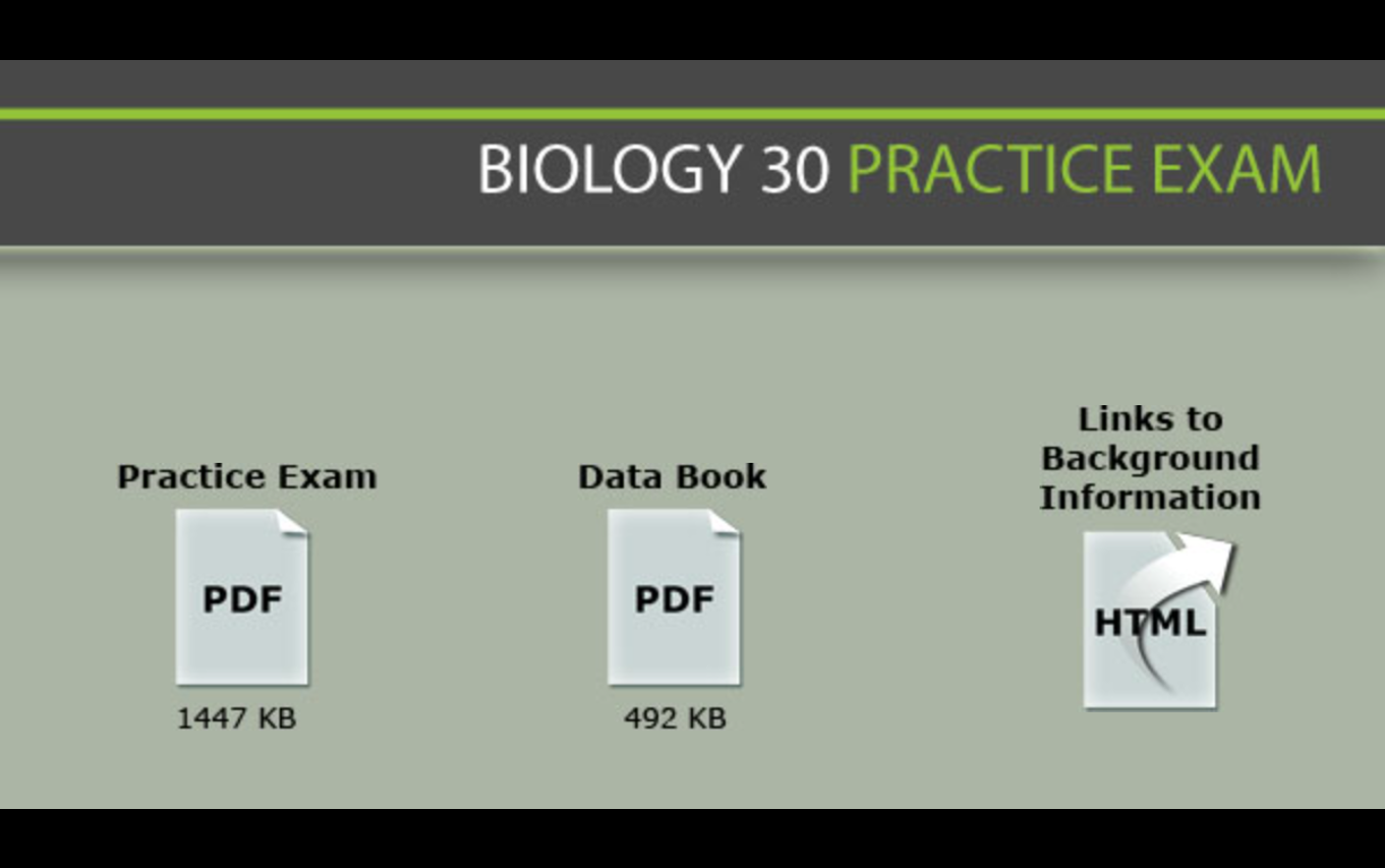 Biology 30 Practice Exam